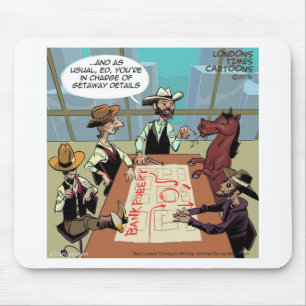 Mousepad Funny Horse Bank Robber