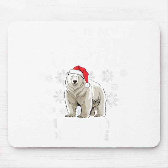 Mousepad Funny Human Costume Lar Bear Christmas Lights Sant (Frente)