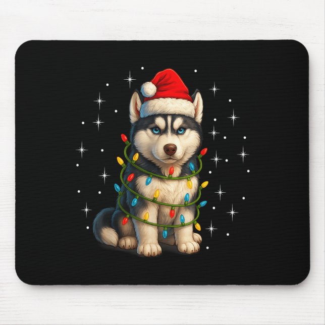 Mousepad Funny Husky Dog Christmas Pj Pajama Men Women Pjs  (Frente)