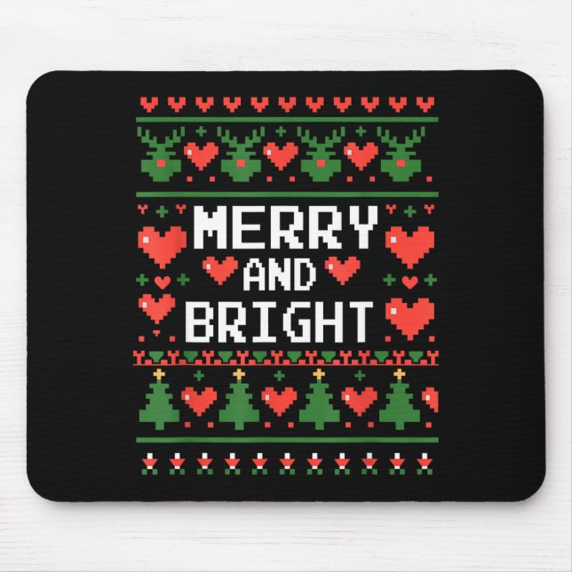 Mousepad Funny I'm Trying To Feel Merry Xmas Bright Matchin (Frente)