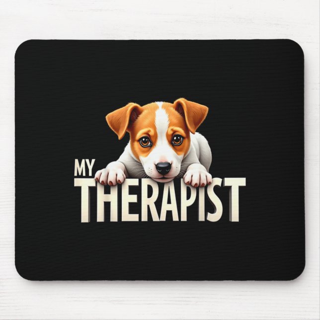 Mousepad Funny Jrt Puppy My Therast Jack Russell Terrier Do (Frente)