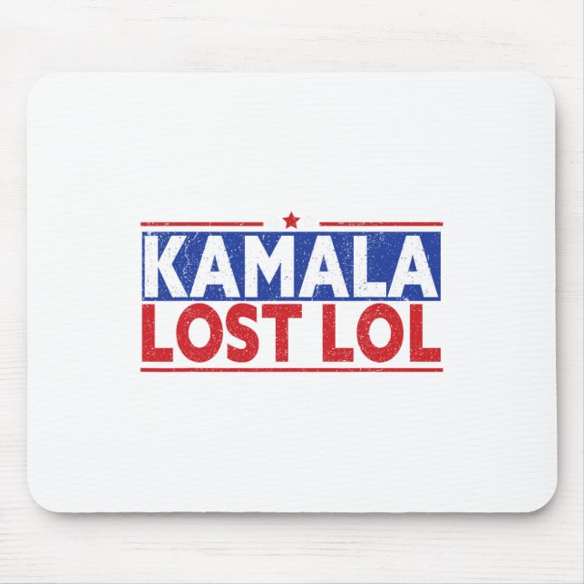 Mousepad Funny Kamala Perdeu Lol Funny Anti Kamala Para A P (Frente)
