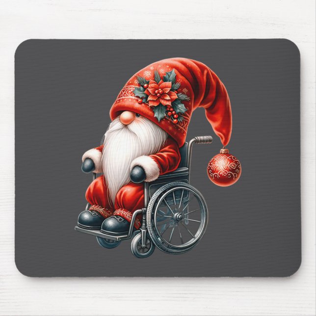 Mousepad Funny Kids Wheelchair Santa Graphic For Men Christ (Frente)