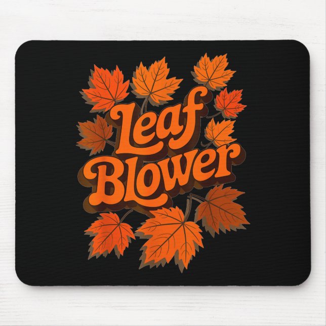 Mousepad Funny Leaf Blower Fall Autumn Costume Matching Out (Frente)