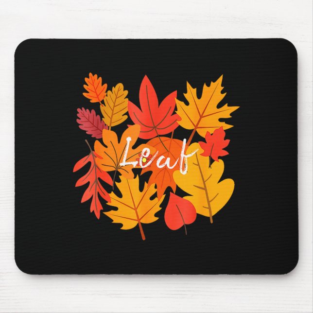 Mousepad Funny Leaf Blower Fall Couple Halloween Costume Gi (Frente)