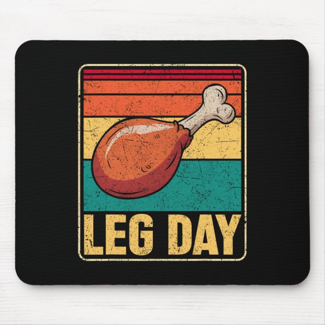 Mousepad Funny Leg Day Costume Turkey Day Pilgrim Thanksgiv (Frente)