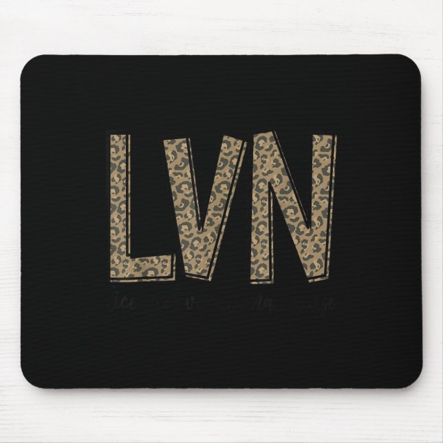 Mousepad Funny Leopard Lvn Happy Licensed Vocational Nurse  (Frente)