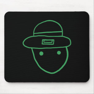 Mousepad Funny Leprechaun Amateur Sketch Meme Rua Irlandesa