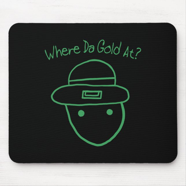 Mousepad Funny Leprechaun Amateur Sketch Meme Rua Irlandesa (Frente)