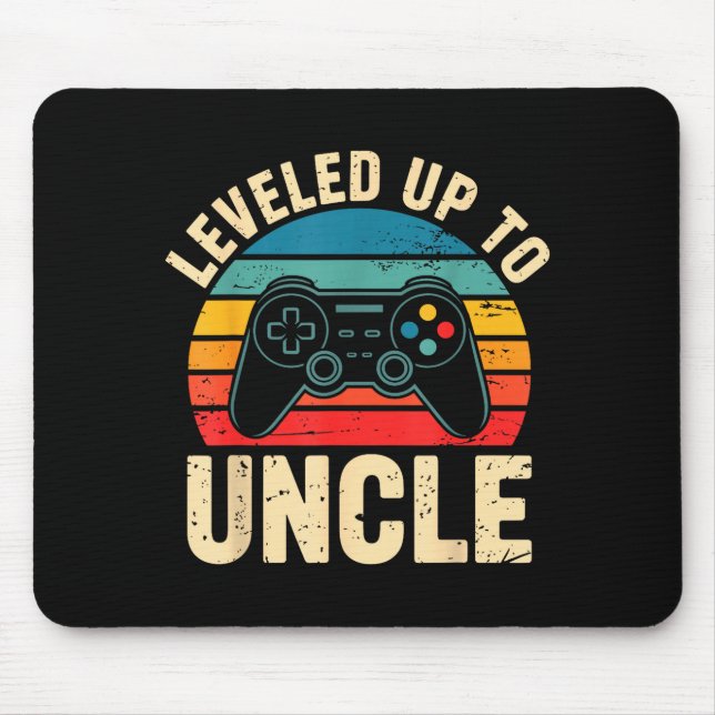 Mousepad Funny Leveled Up To Uncle Video Gamers Gaming Cute (Frente)
