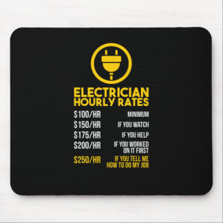 Mousepad Funny Lineman Elétrico Taxas Horárias