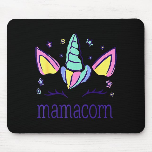Mousepad Funny Mamacorn Unicorn Costume Mom Mother's Day  (Frente)