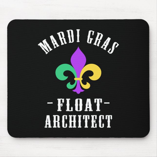 Mousepad Funny Mardi Gras Float Architect Fleur De Lis (Frente)