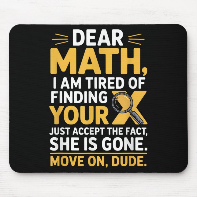 Mousepad Funny Math Design For Boys Girls Math Teachers Men (Frente)