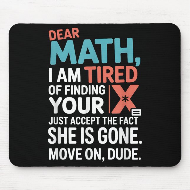 Mousepad Funny Math Design For Boys Girls Math Teachers Men (Frente)