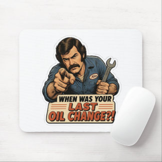 Mousepad Funny Mechanic Troca de Óleo Carro Meme