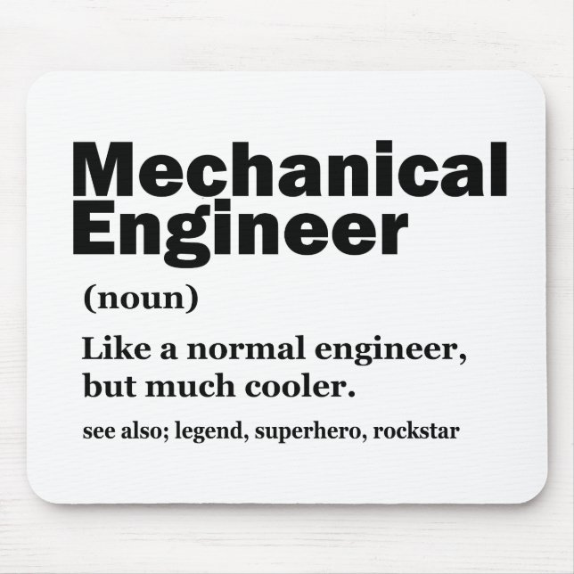 Mousepad Funny Mechanical Engineer Definition Engineering (Frente)