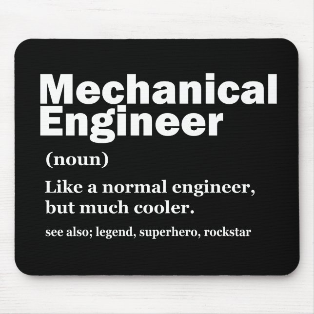 Mousepad Funny Mechanical Engineer Definition Engineering M (Frente)
