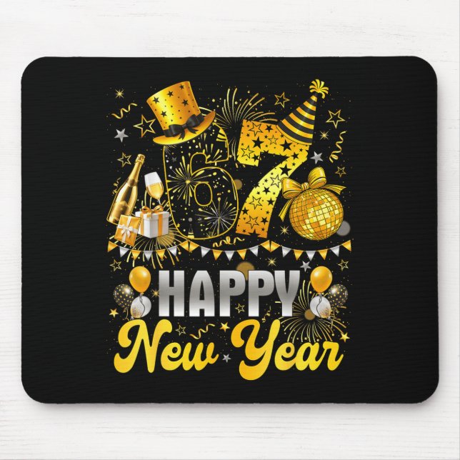 Mousepad Funny Meme 67 Happy New Year 2026 Six Seven Family (Frente)