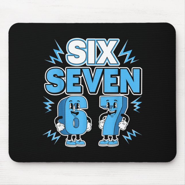 Mousepad Funny Meme 67 Six Seven 6 7 Italian Brainrot Boys  (Frente)