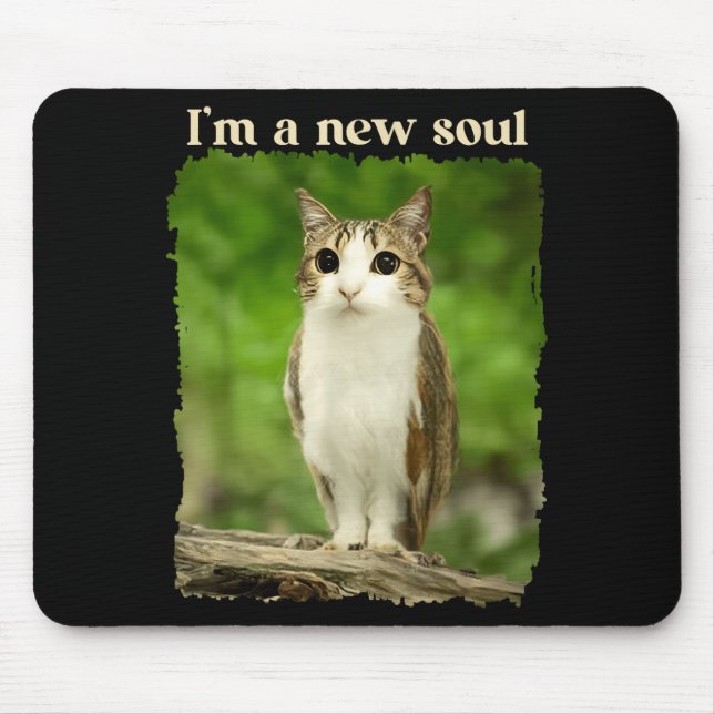 Mousepad Funny Meowl Meme, Cat Owl Meme Brainrot Gen Alpha  (Frente)