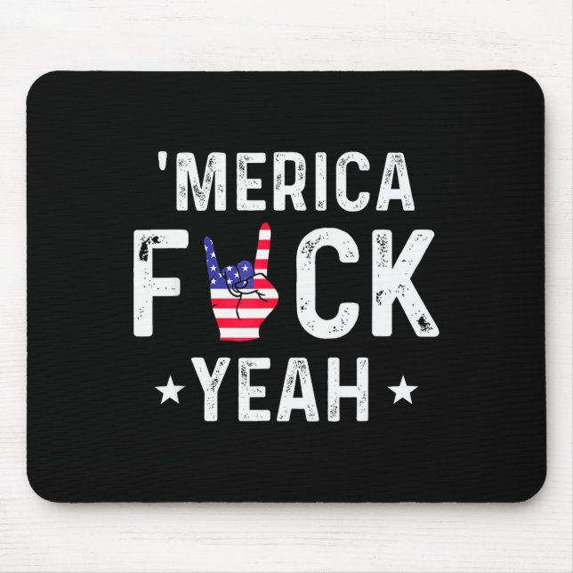 Mousepad Funny Merica For Yeah 4th Of July  (Frente)