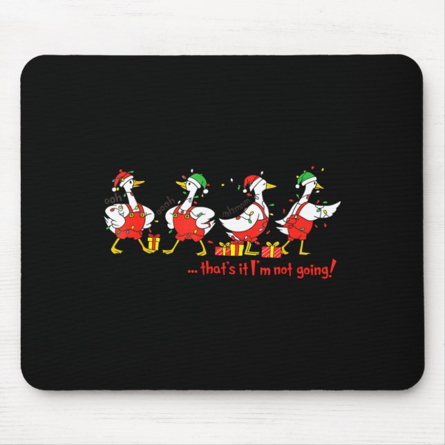 Mousepad Funny Merry Duckmas Quackmas Pajama Duck Christmas (Frente)