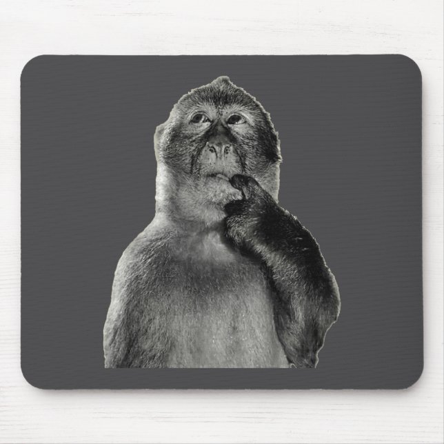 Mousepad Funny Monkey Meme With Retro Odore Humor Art Style (Frente)
