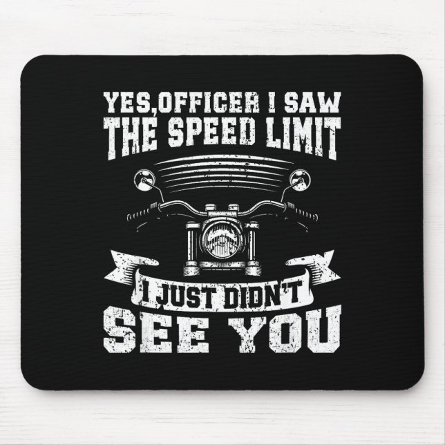 Mousepad Funny Motorcycle Lover Graphic Women Men Motorbike (Frente)