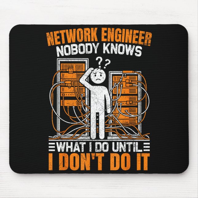 Mousepad Funny Network Engineer Design For Men Network Engi (Frente)