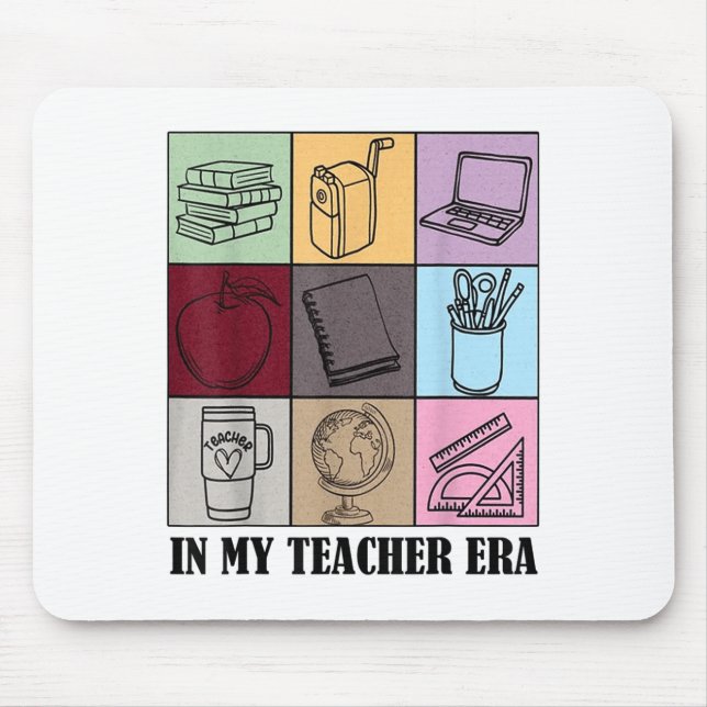 Mousepad Funny New Teacher Quote In My Teacher Era Cool Tea (Frente)