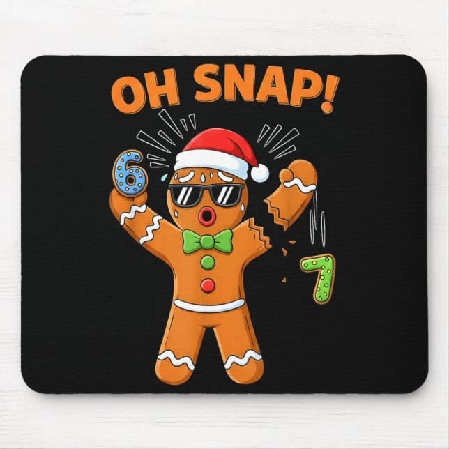 Mousepad Funny Oh Snap 67 Six Seven Meme Gingerbread Men Wo (Frente)