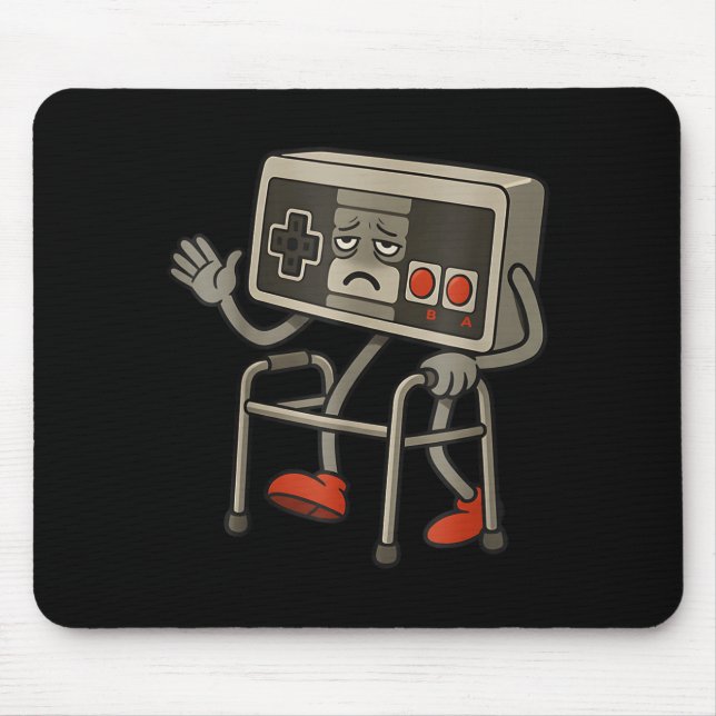 Mousepad Funny Old Gamer Gaming Retro 80s 90s Retro Video G (Frente)