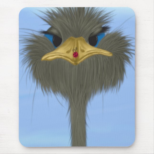 Mousepad Funny Ostrich George E O Bonitinho Ladybug (Frente)