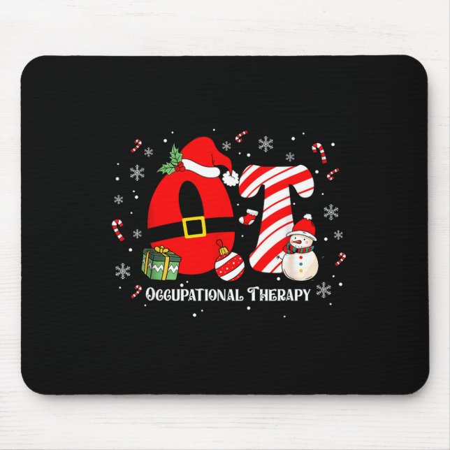 Mousepad Funny Ot Nurse Occupational Therapy Santa Christma (Frente)