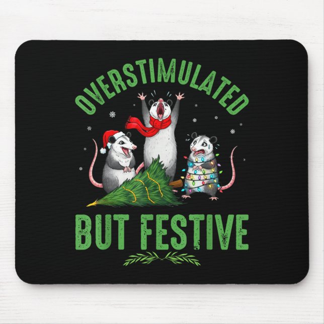 Mousepad Funny Overstimulated But Festive Christmas Ssum Ho (Frente)