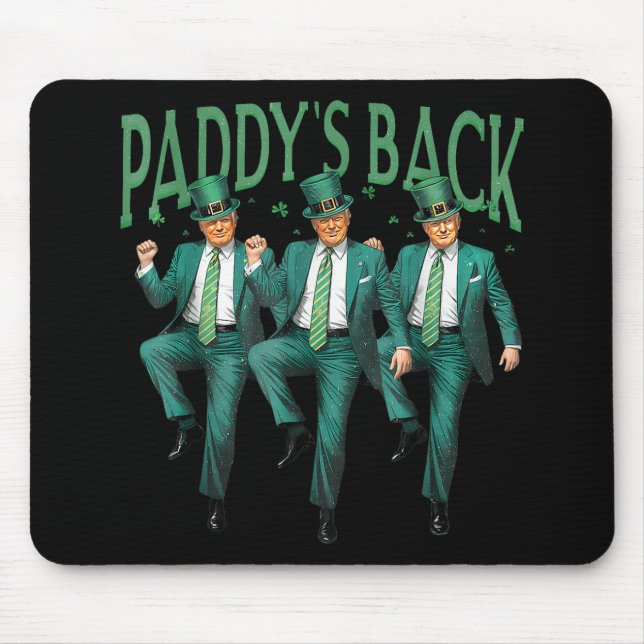 Mousepad Funny Paddys Back Trump Dancing (Frente)