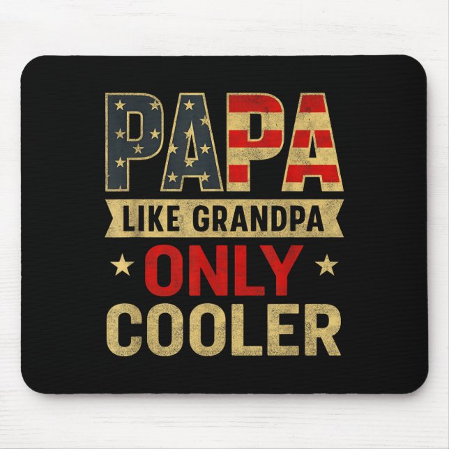 Mousepad Funny Papa Art For Grandpa From Grandkids Father's (Frente)