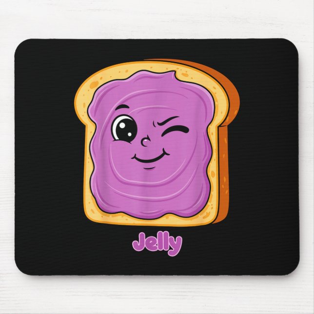 Mousepad Funny Peanut Butter-jelly Friends Cute Food Matchi (Frente)
