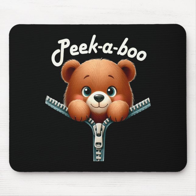Mousepad Funny - Peek-a-boo - Bear  (Frente)