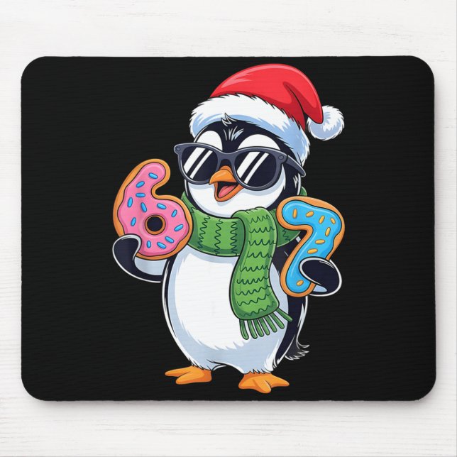 Mousepad Funny Penguin Six Seven 67 Ice Cream Christmas Boy (Frente)