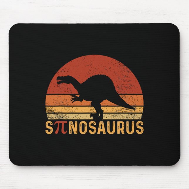 Mousepad Funny Pi Day Pun Spinosaurus Dinosaur Math Teacher (Frente)