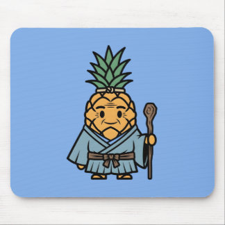 Mousepad Funny Pineapple Sensei Master Samurai Illustration