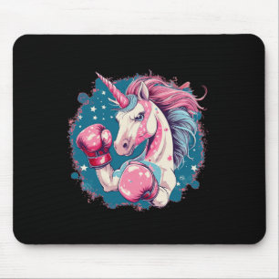 Mousepad Funny Pink Unicorn Com Luvas In A Box 1