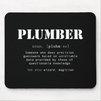 Mousepad Funny Plumber Dictionary Definition