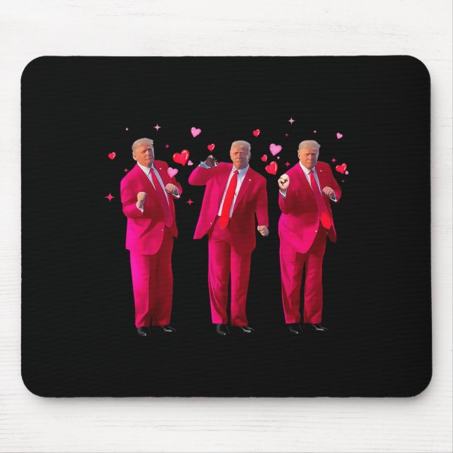 Mousepad Funny President Trump Dancing Donald Trump Heart V (Frente)
