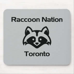Mousepad Funny Raccoon Nation Toronto Light-Monotone
