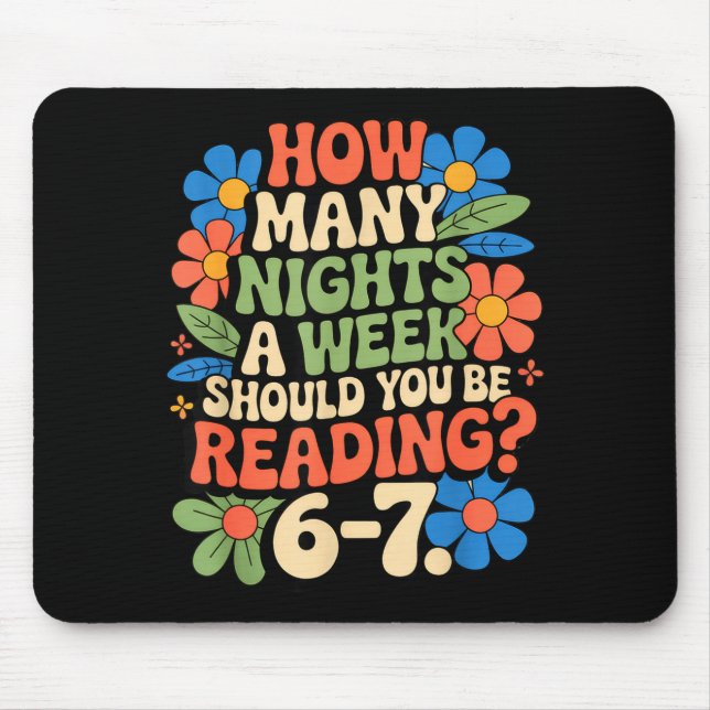 Mousepad Funny Reading Book Teacher 67 Six Seven Meme  (Frente)