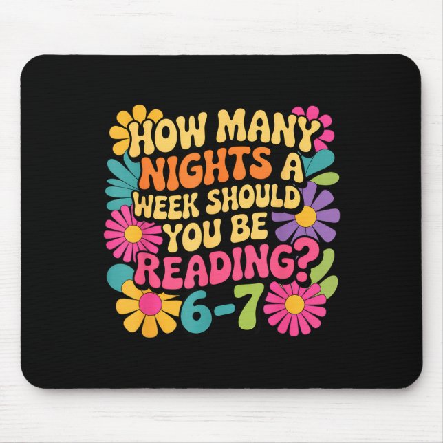 Mousepad Funny Reading Book Teacher 67 Six Seven Meme  (Frente)