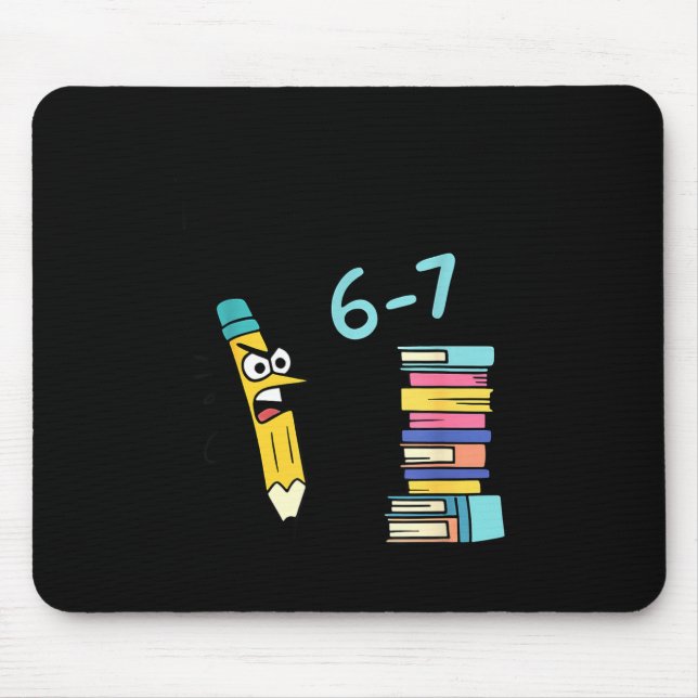 Mousepad Funny Reading Six Seven Meme Book Lover 67 Teacher (Frente)